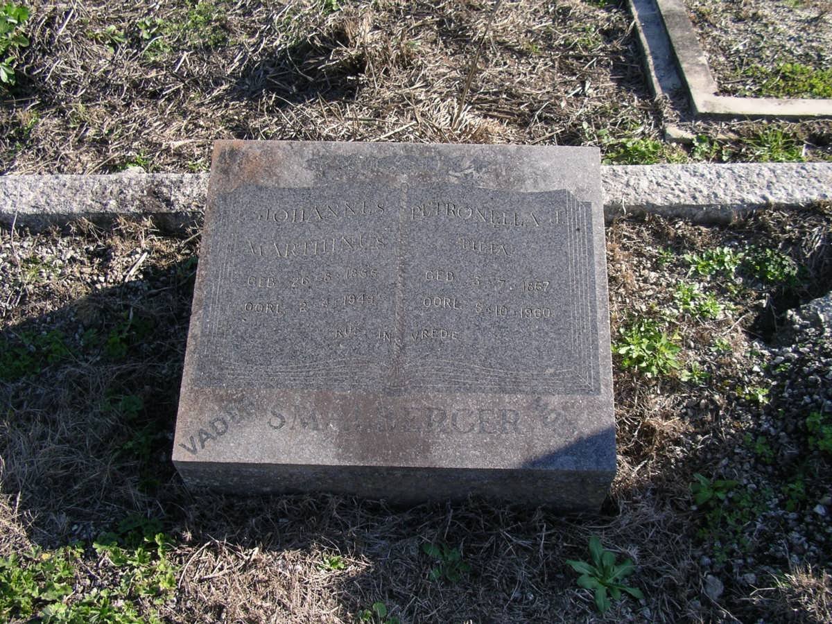 SMALBERGER Johannes Marthinus 1855-1949 &amp; Petronella J. 1867-1960