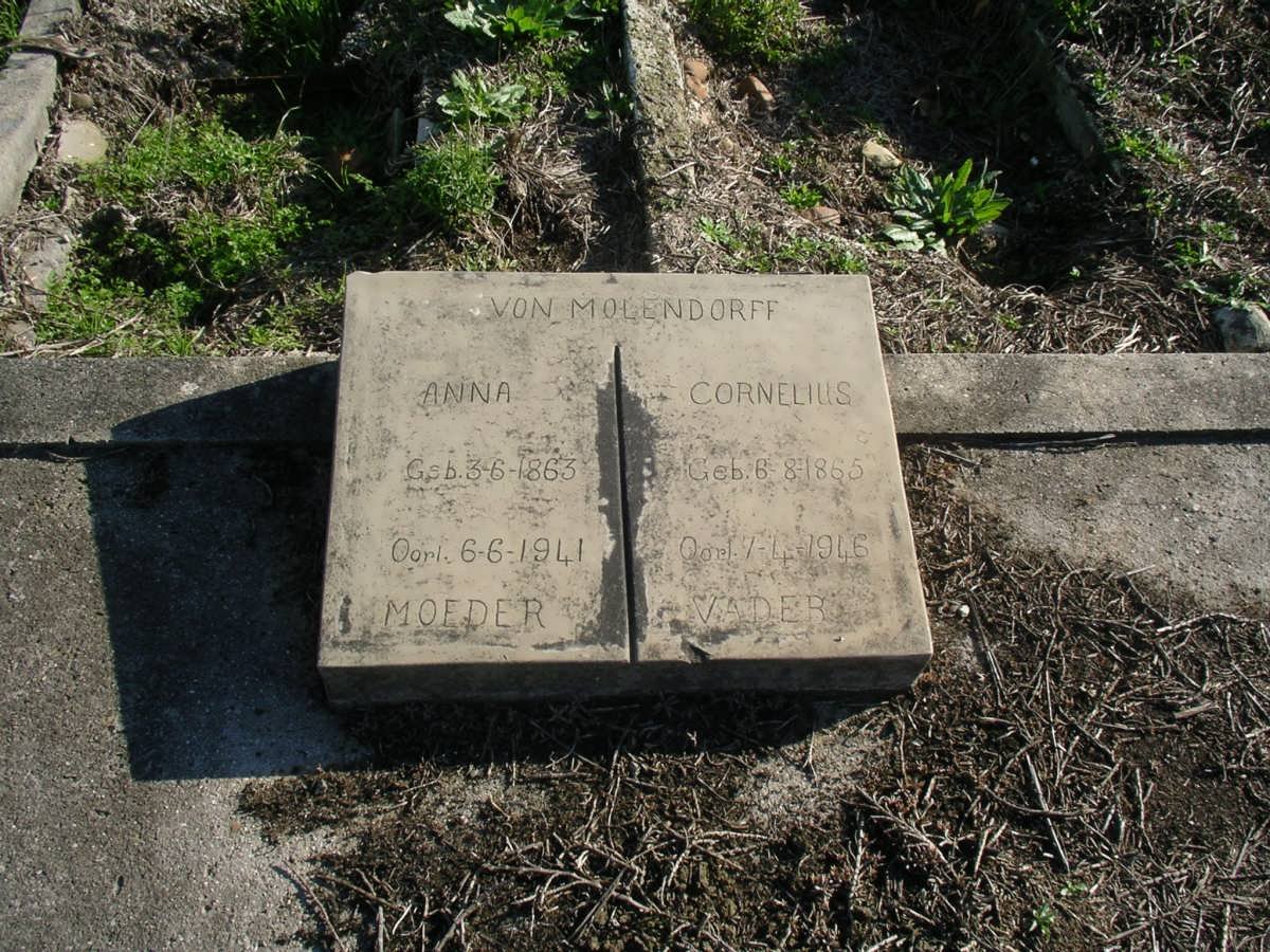 MOLENDORFF Cornelius, von 1865-1946 &amp; Anna 1863-1941