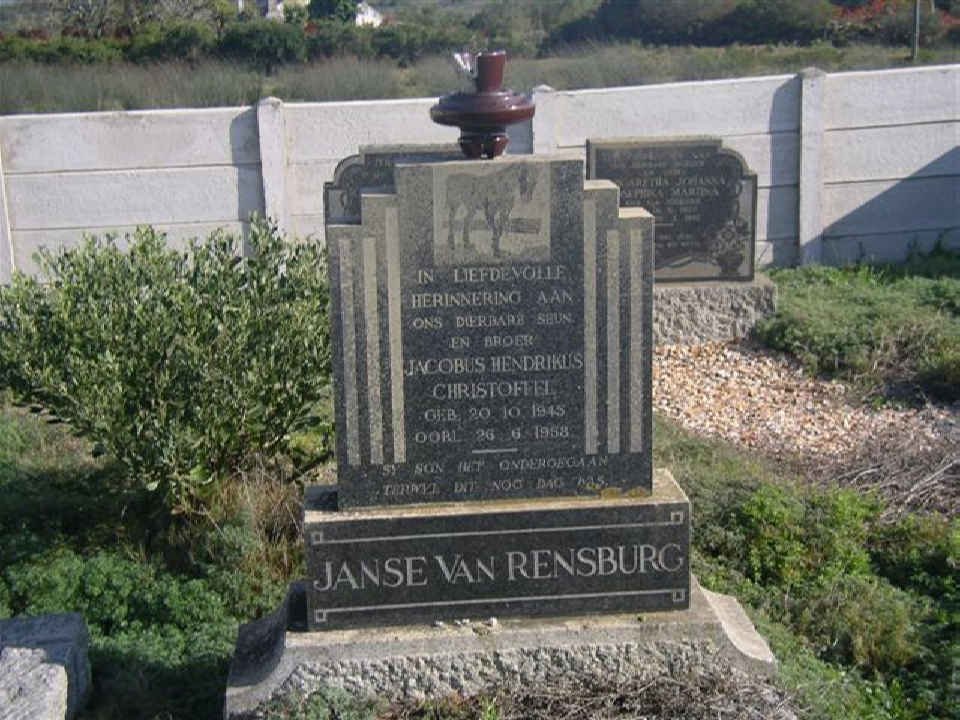 RENSBURG Jacobus Hendrikus, Janse van 1945-1958