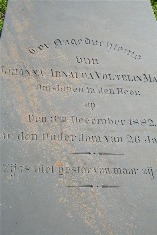 MALAN Johanna Arnauda Voltelin  -1882