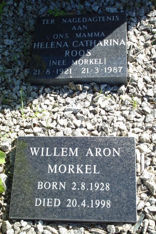 ROOS Helena Catharina geb. MORKEL 1921-1987 :: MORKEL Willem Aron 1928-1998