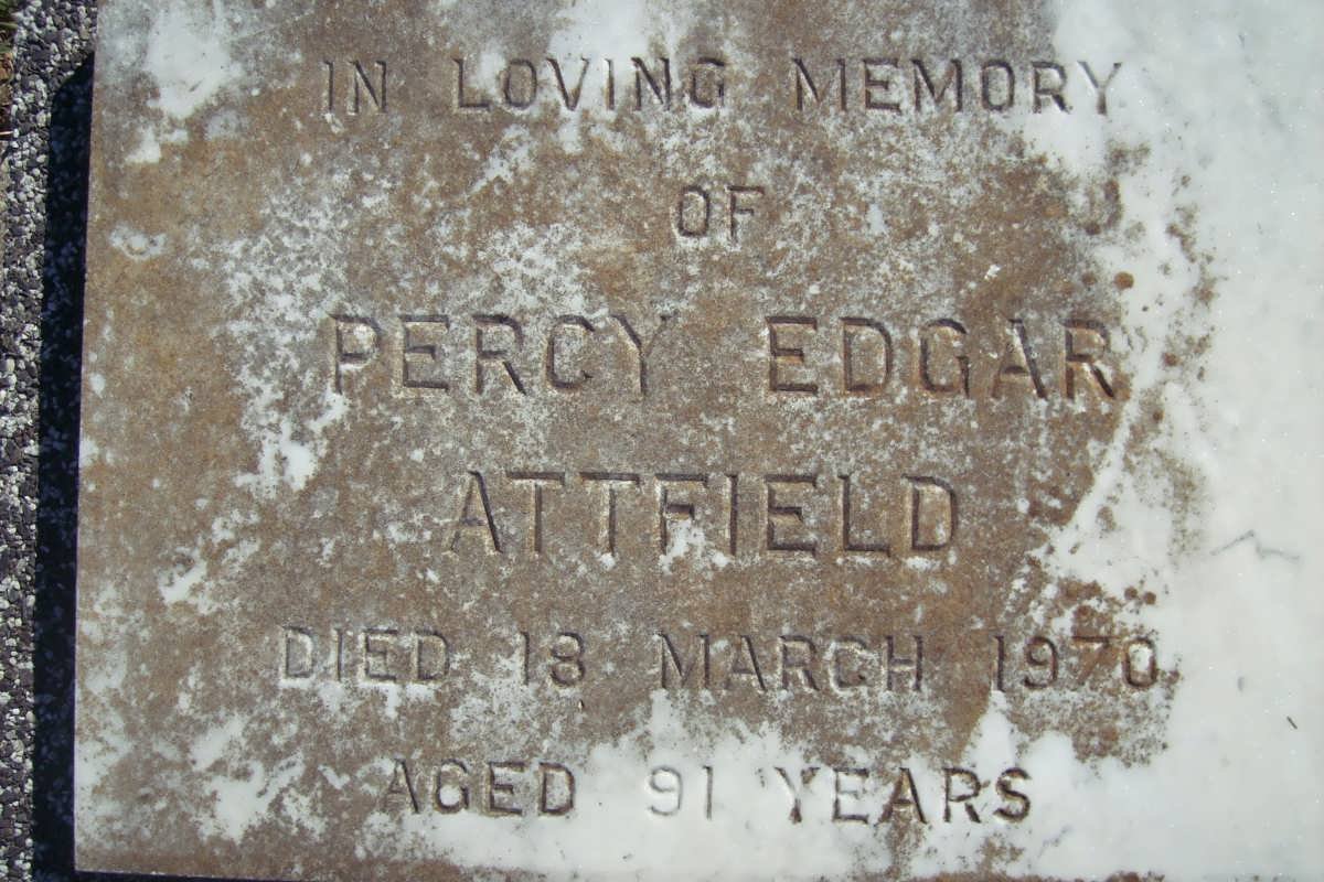 ATTFIELD Percy Edgar -1970