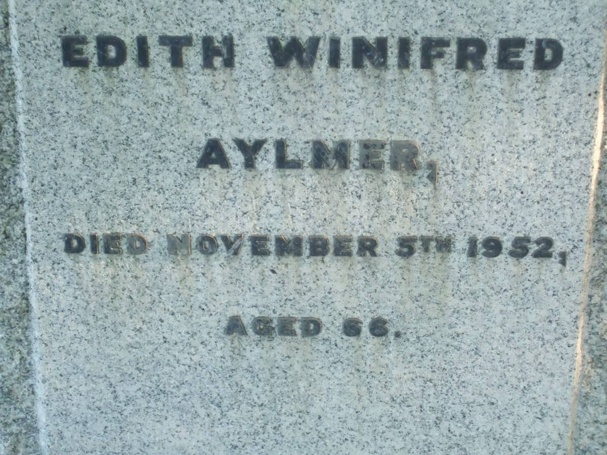 AYLMER Edith Winifred -1952