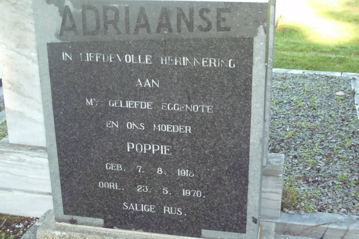 ADRIAANSE Poppie 1915-1970
