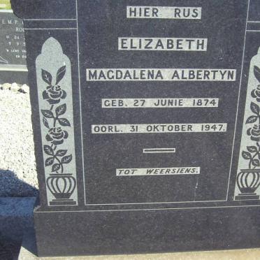 ALBERTYN Elizabeth Magdalena 1874-1947