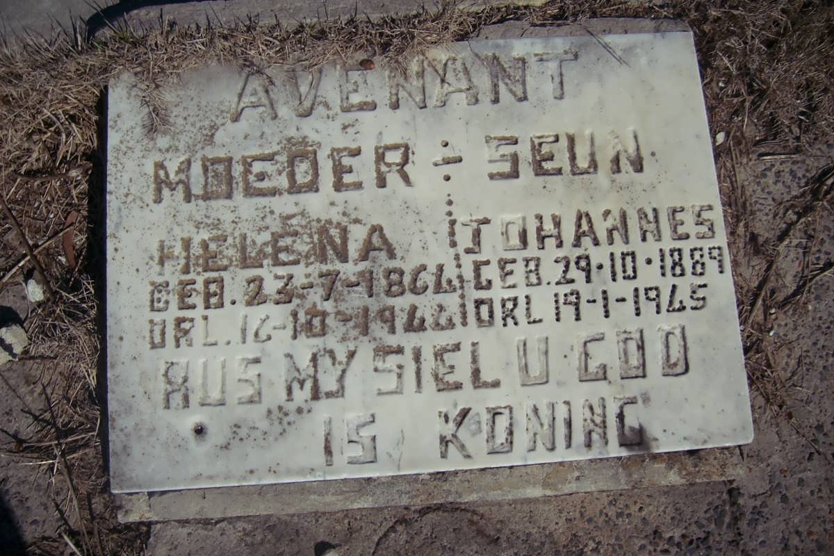 AVENANT Helena 1864-1944 :: AVENANT Johannes 1889-1945