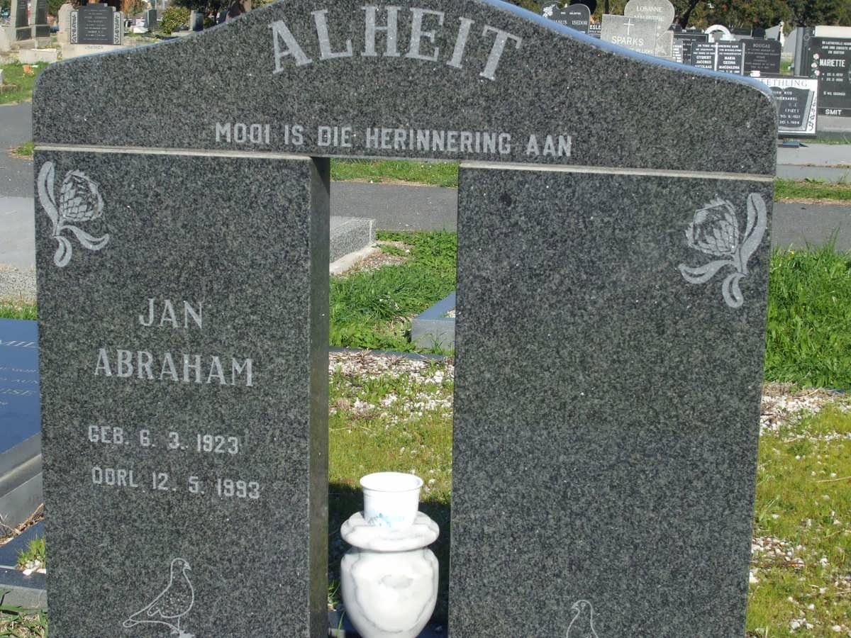 ALHEIT Jan Abraham 1923-1993