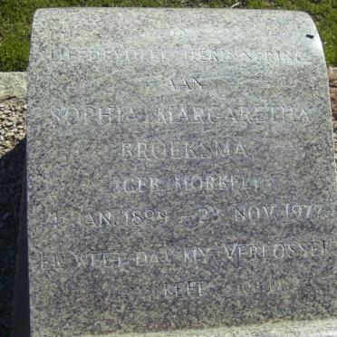 BROEKSMA Sophia Margaretha nee MORKEL 1899-1977