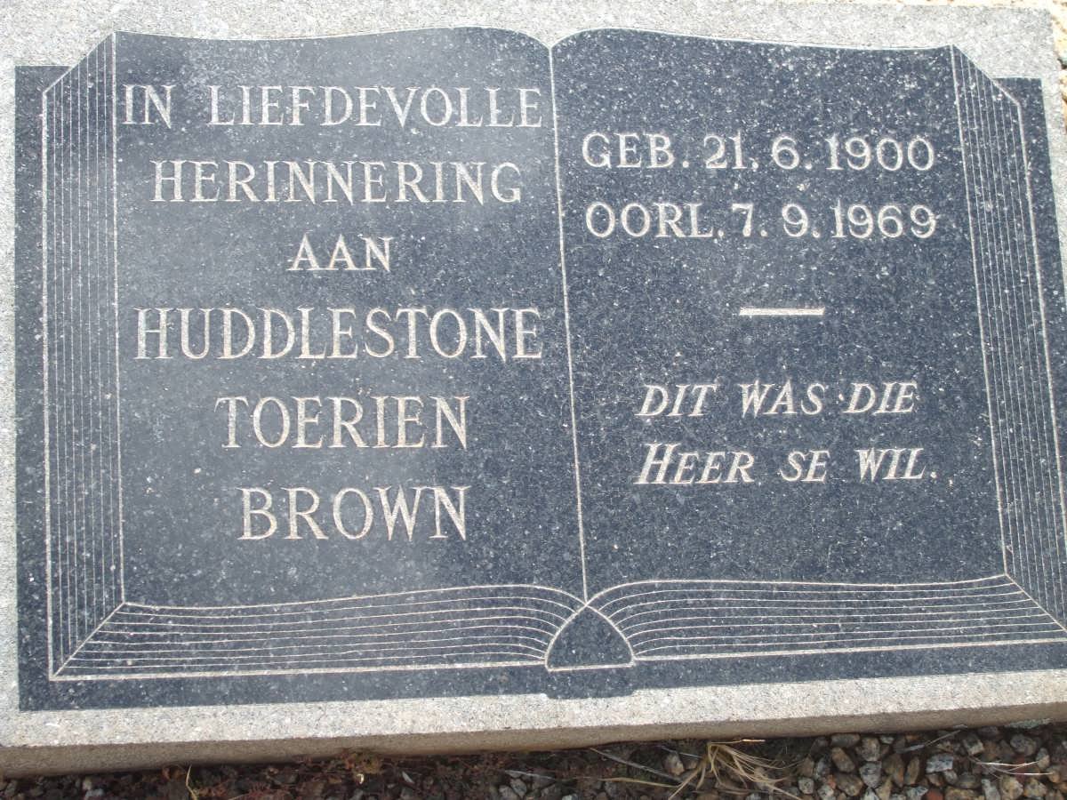BROWN Huddlestone Toerien 1900-1969