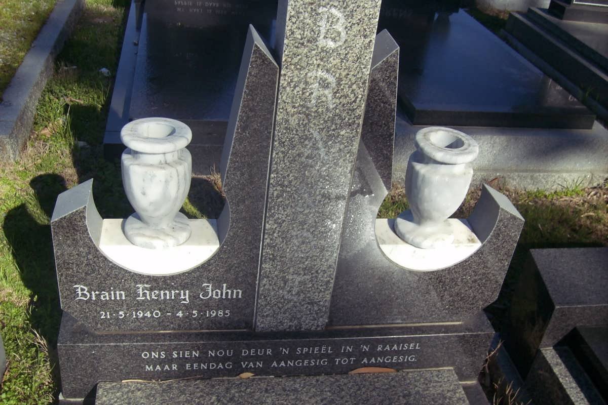 BRANDT  Brain Henry John 1940-1985