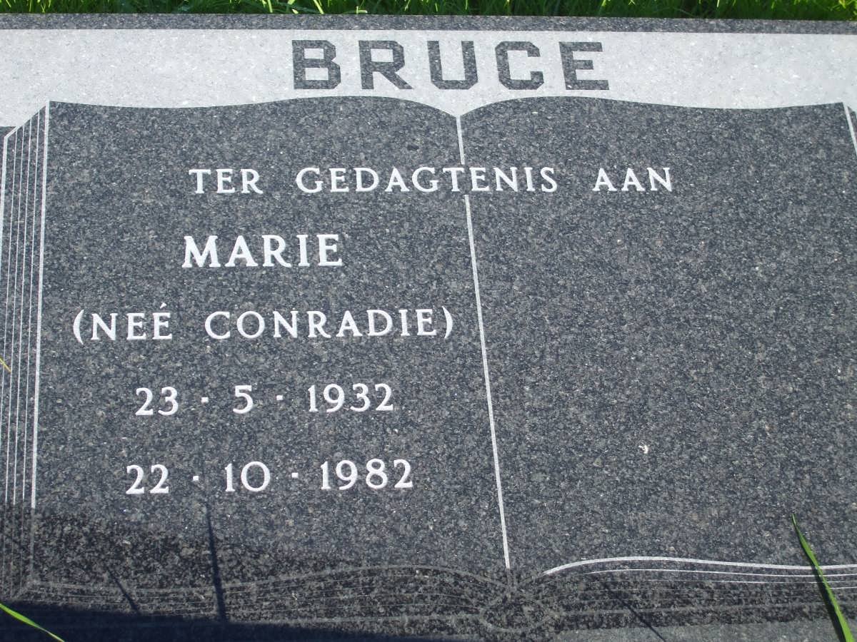 BRUCE Marie nee CONRADIE 1932-1982