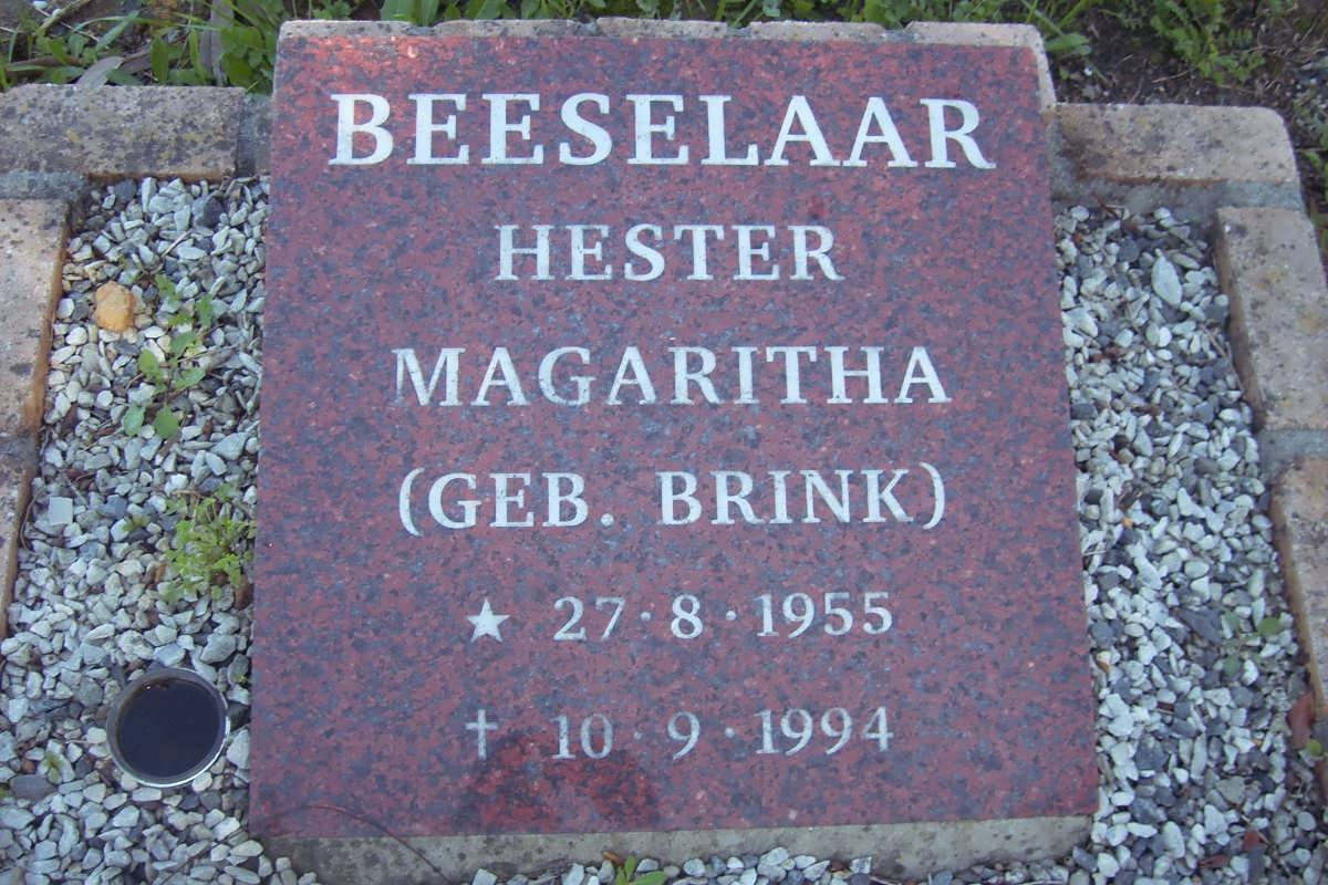 BEESELAAR Hester Magaritha nee BRINK 1955-1994