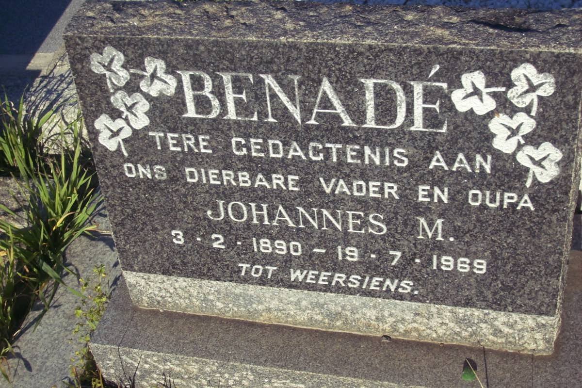 BENADé Johannes M. 1890-1969