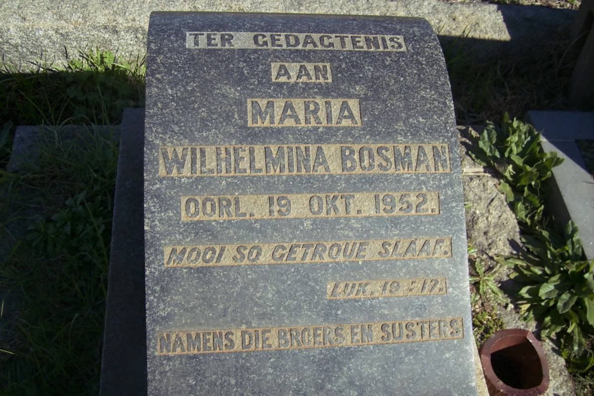 BOSMAN Wilhelmina -1952
