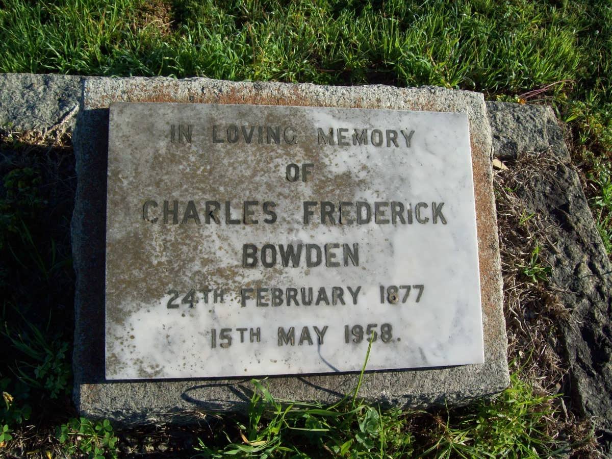 BOWDEN Charles Frederick 1877-1958