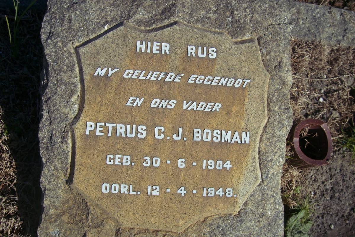 BOSMAN Petrus C.J. 1904-1948