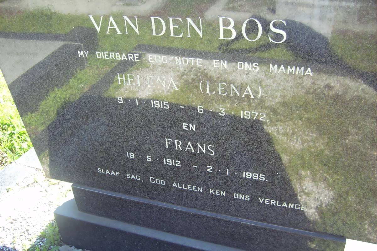 BOS Frans, van den 1912-1995 &amp; Helena 1915-1972