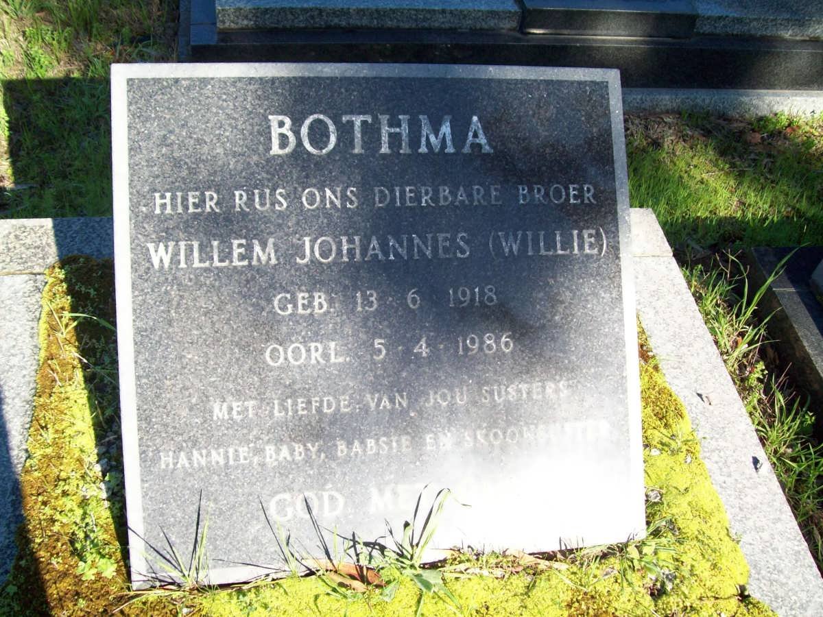 BOTHMA Willem Johannes 1918-1986