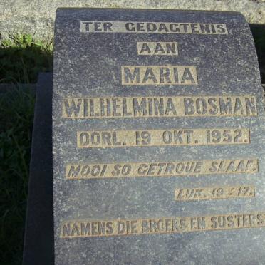 BOSMAN Wilhelmina -1952