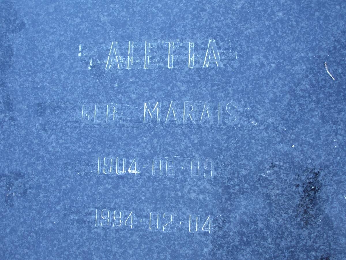 BOTHA Ebenezer 1904-1995 &amp; Aletta MARAIS 1904-1994