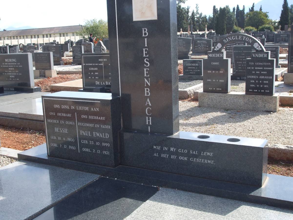 BIESENBACH Paul Ewald 1899-1971 &amp; Bessie 1900-1980