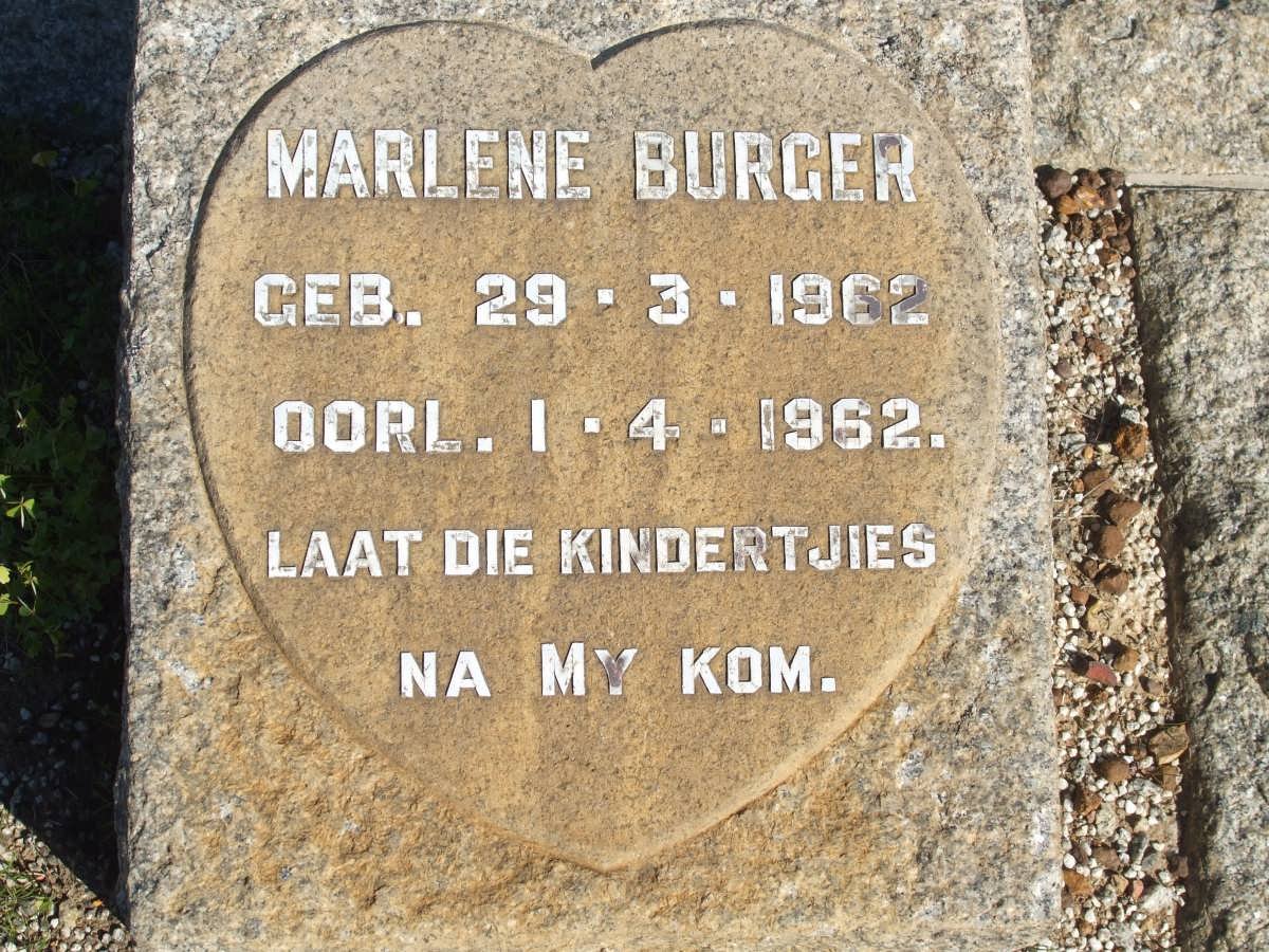 BURGER Marlene 1962-1962