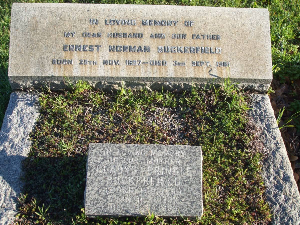 BUCKERFIELD Ernest Norman 1897-1961 &amp; Gladys Pringle HUNTER 1896-1983