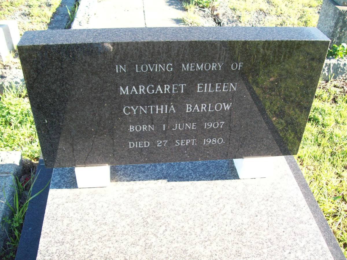 BARLOW Margaret Eileen Cynthia 1907-1980