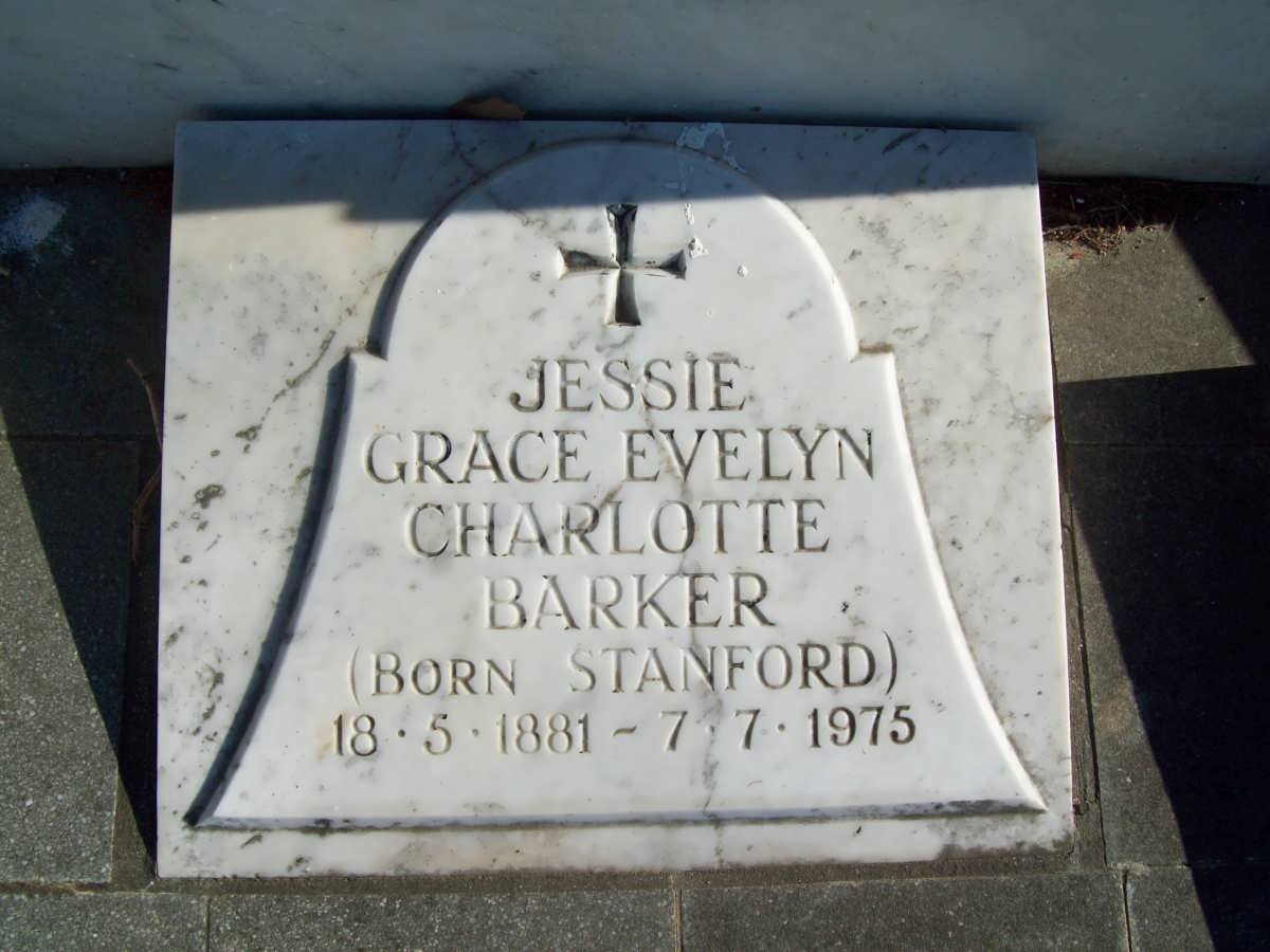 BARKER Jessie Grace Evelyn Charlotte nee STANFORD 1881-1975