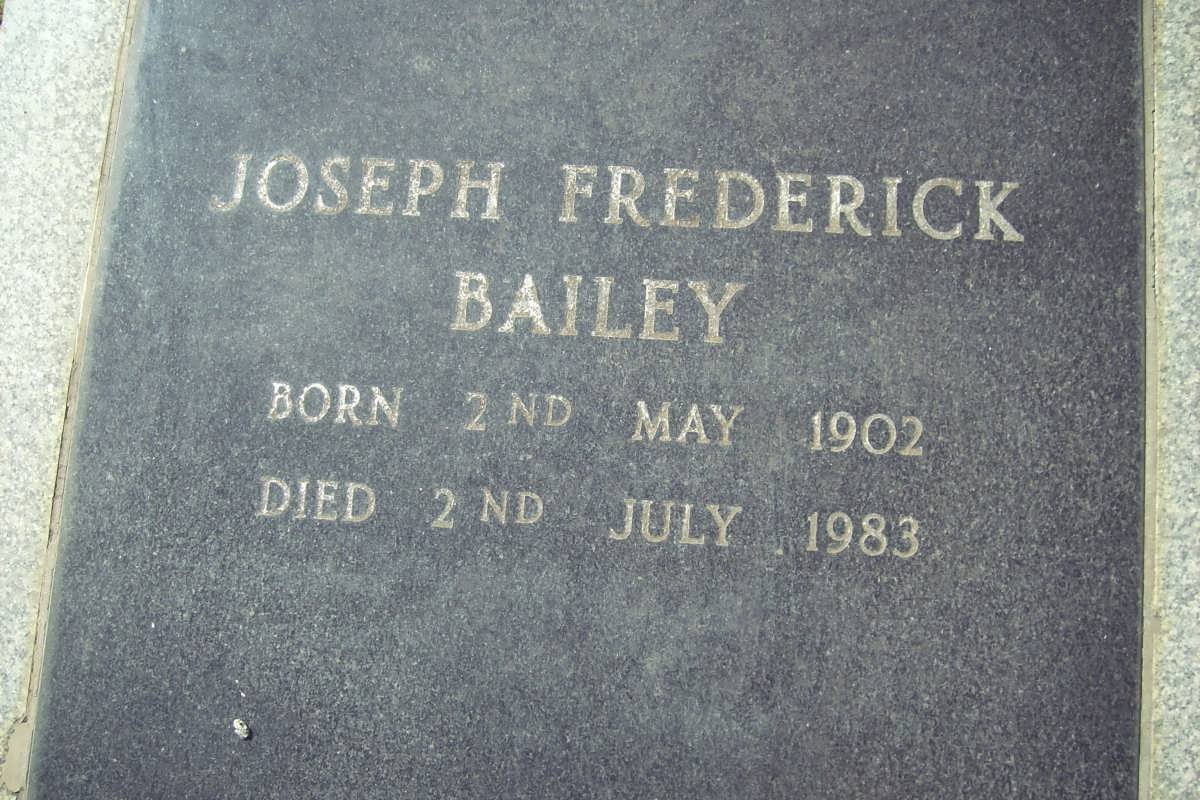 BAILEY Joseph Frederick 1902-1983