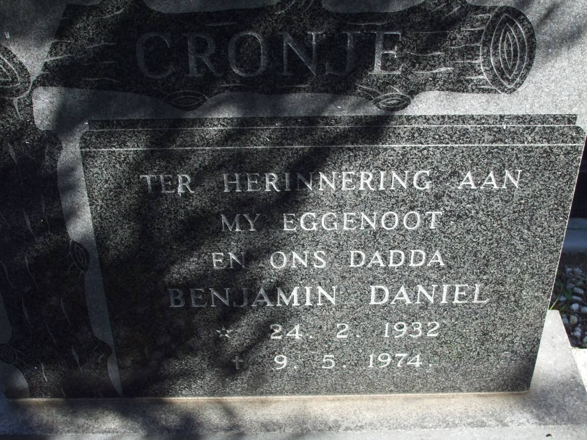 CRONJE Benjamin Daniel 1932-1974
