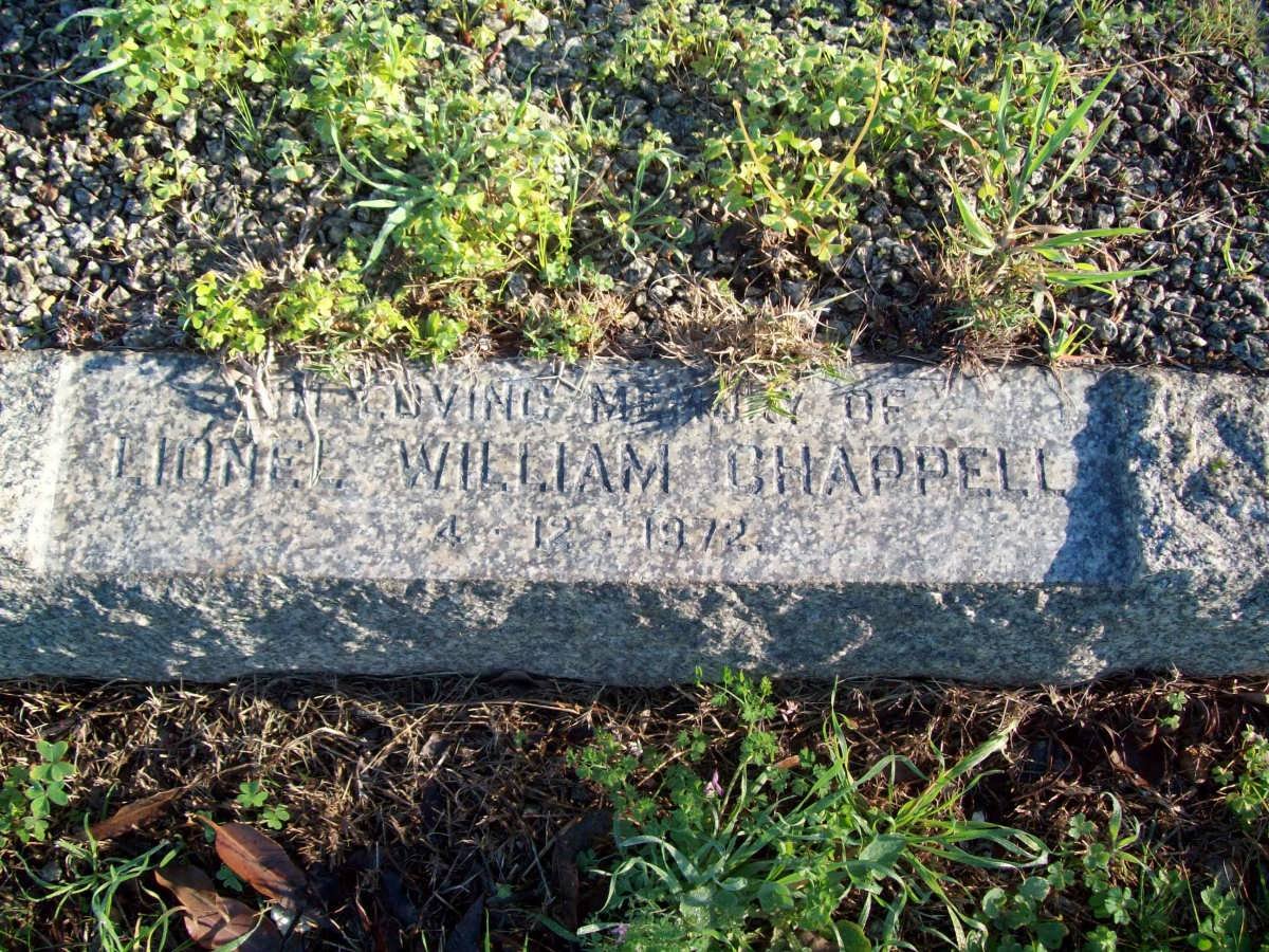CHAPPELL Lionel William -1972