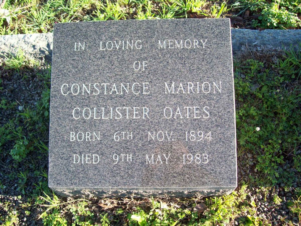 COLLISTER-OATES Constance Marion 1894-1983