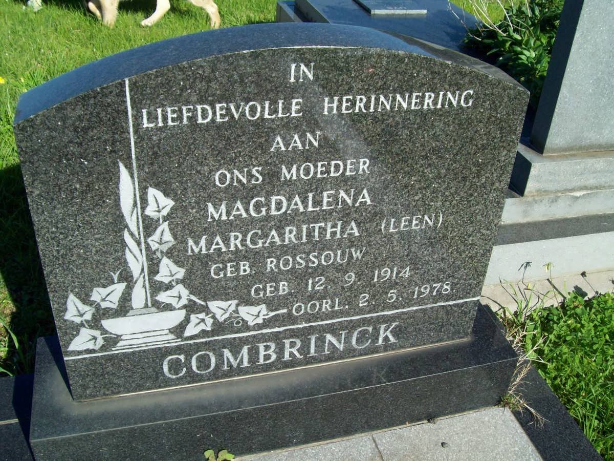 COMBRINCK Magdalena Margaritha nee ROSSOUW 1914-1978