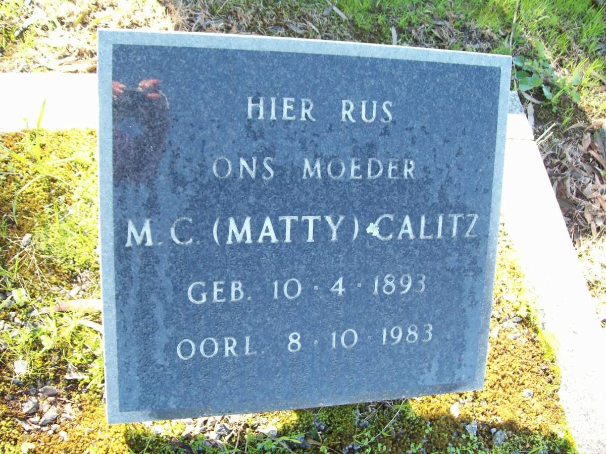 CALITZ M. C. 1893-1983