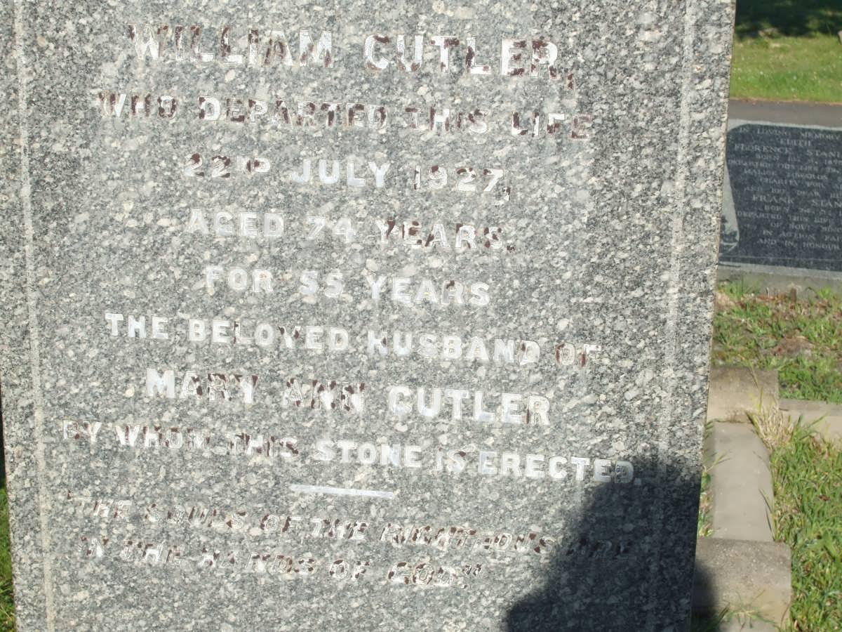CUTLER William -1927