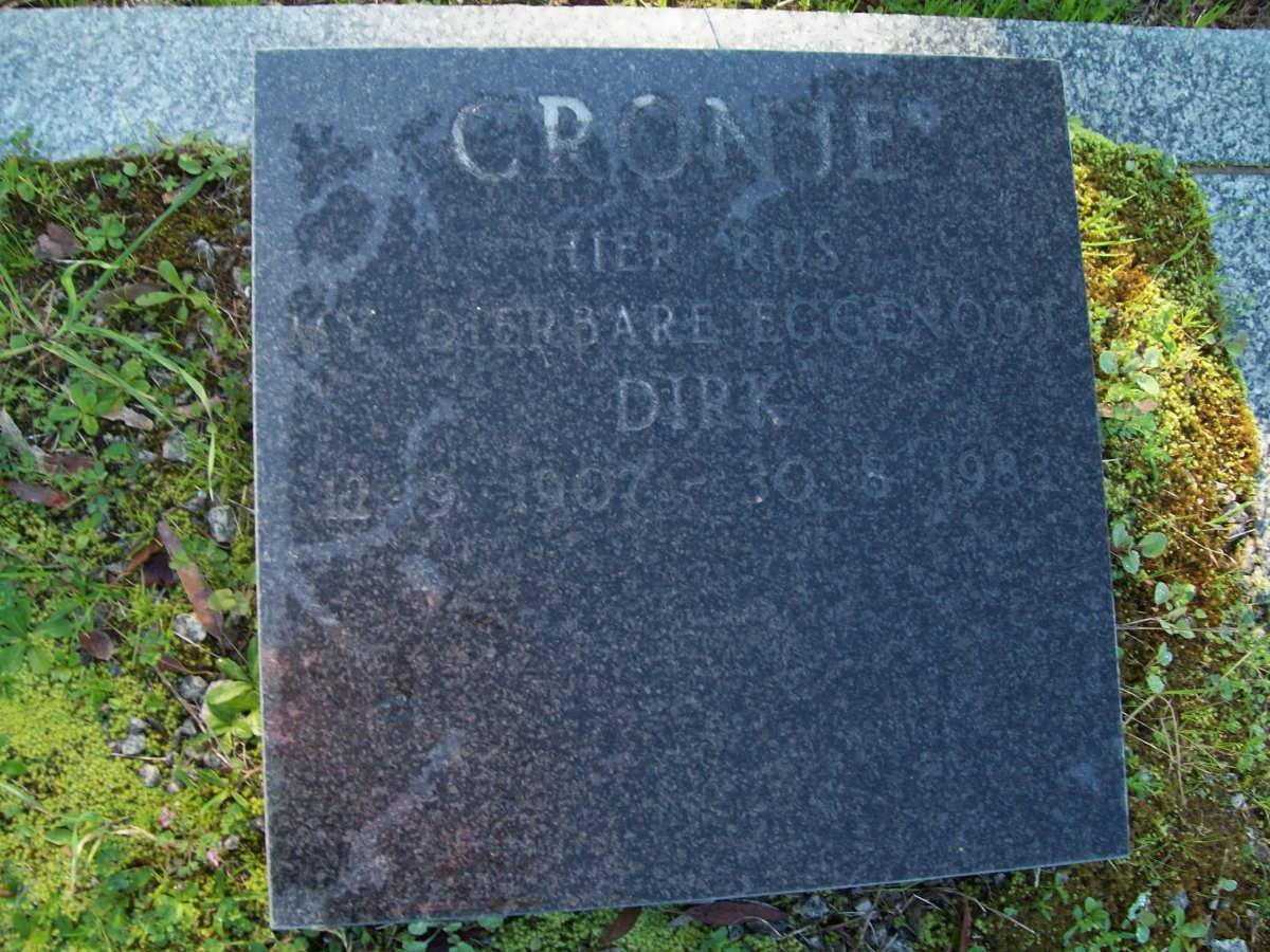 CRONJE Dirk 1907-1983