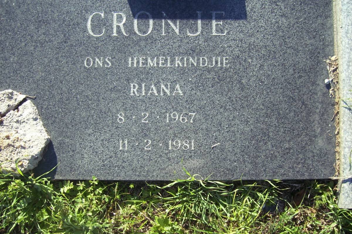 CRONJé Riana 1967-1981