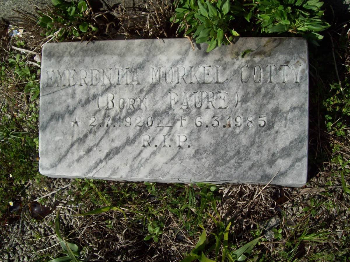 COTTY Emerentia Morkel nee FAURE 1920-1985