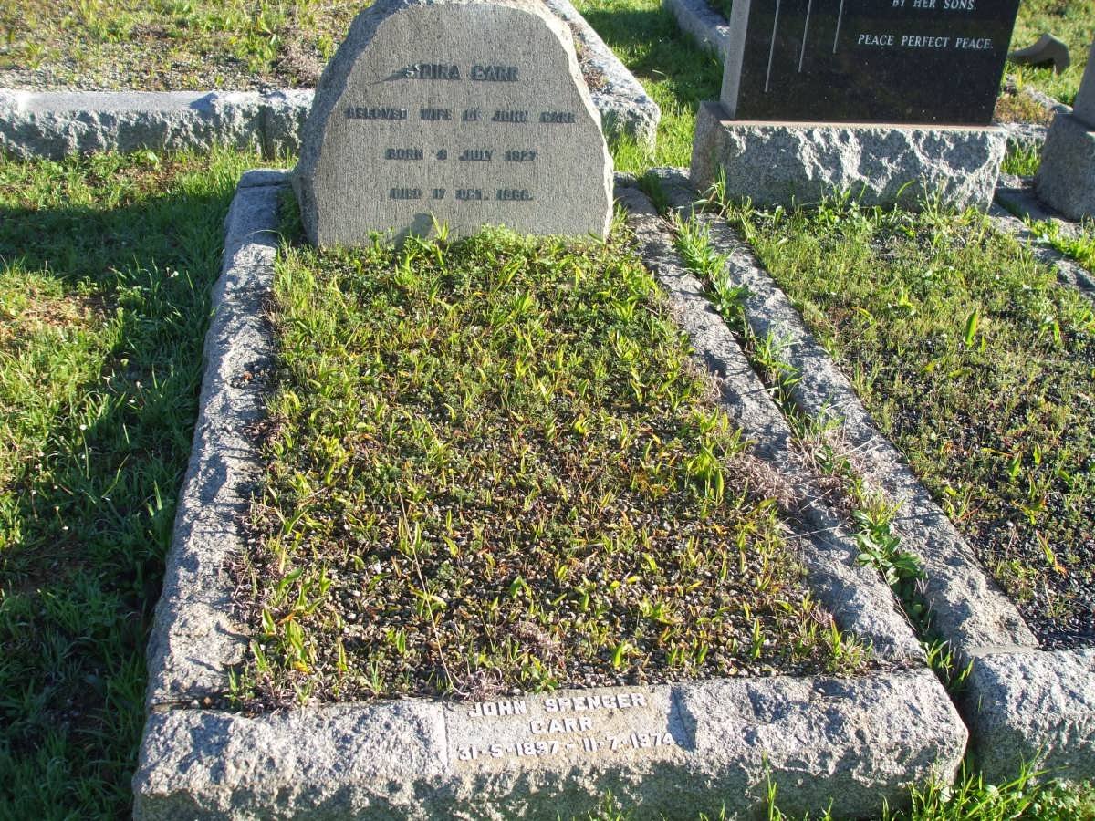 CARR John Spencer 1897-1974 &amp; Moira 1927-1968