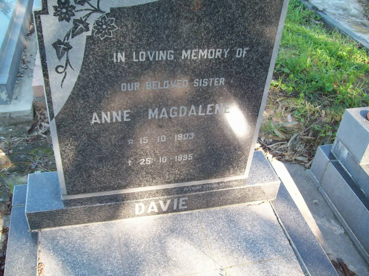 DAVIE Anne Magdalene 1903-1995