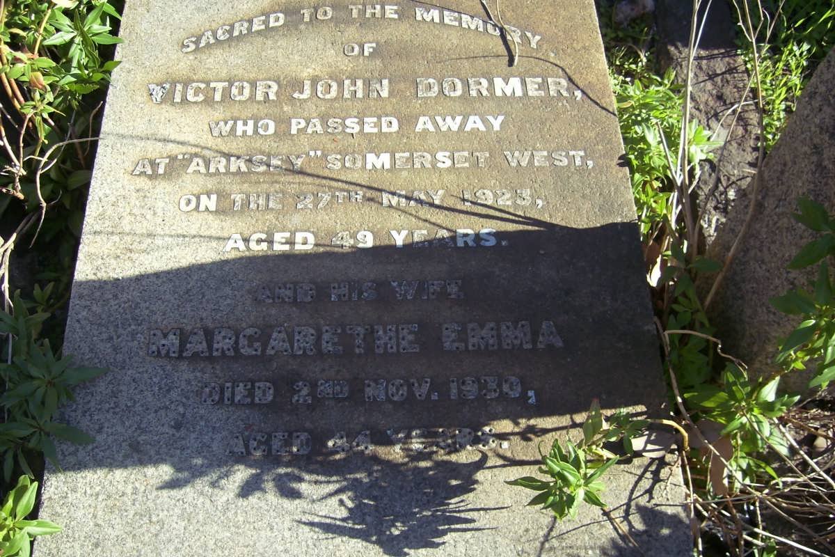 DORMER Victor John -1923 &amp; Margaret Emma -1930