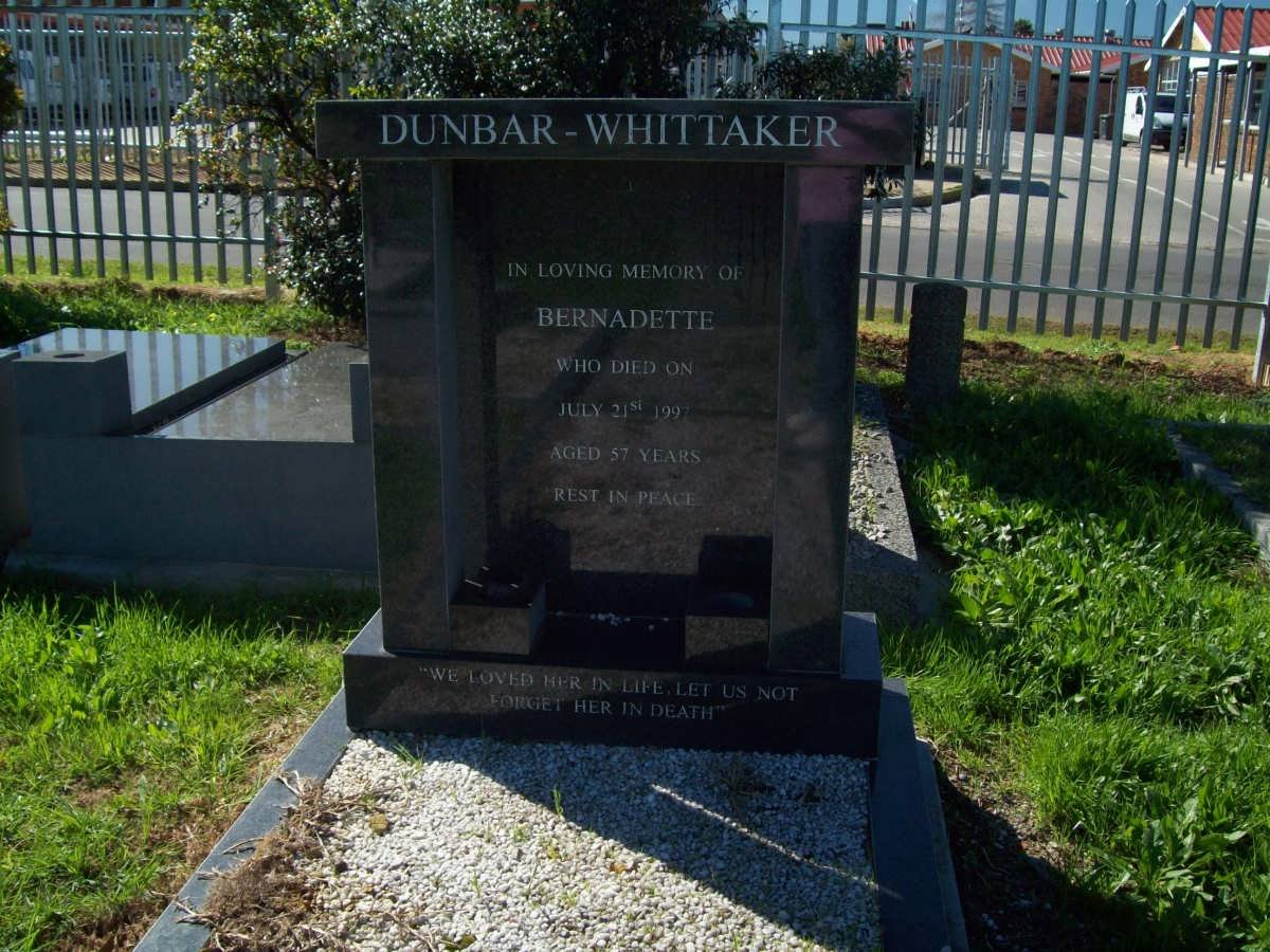 DUNBAR-WHITTAKER Bernadette -1997