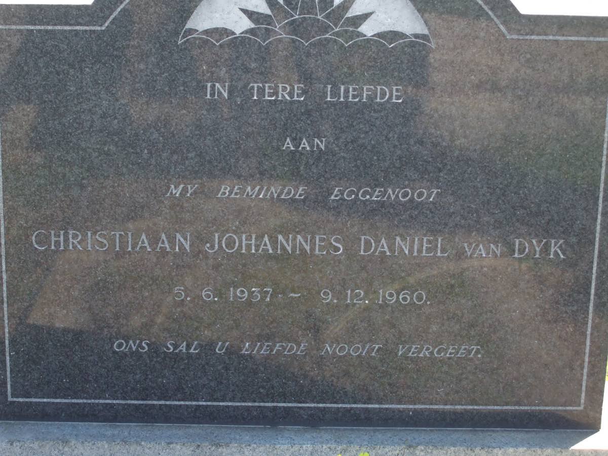 DYK Christiaan Johannes Daniel, van 1937-1960