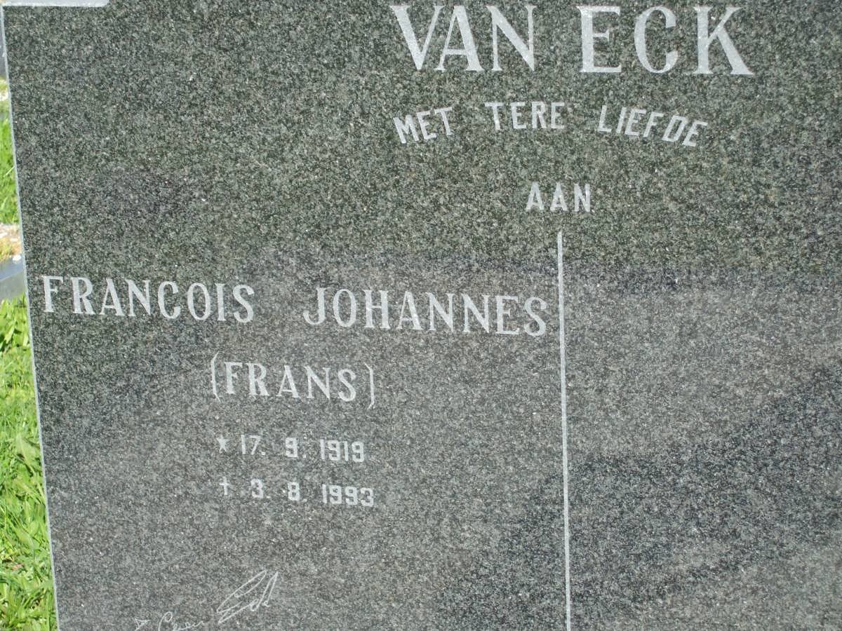 ECK Francois Johannes, van 1919-1993