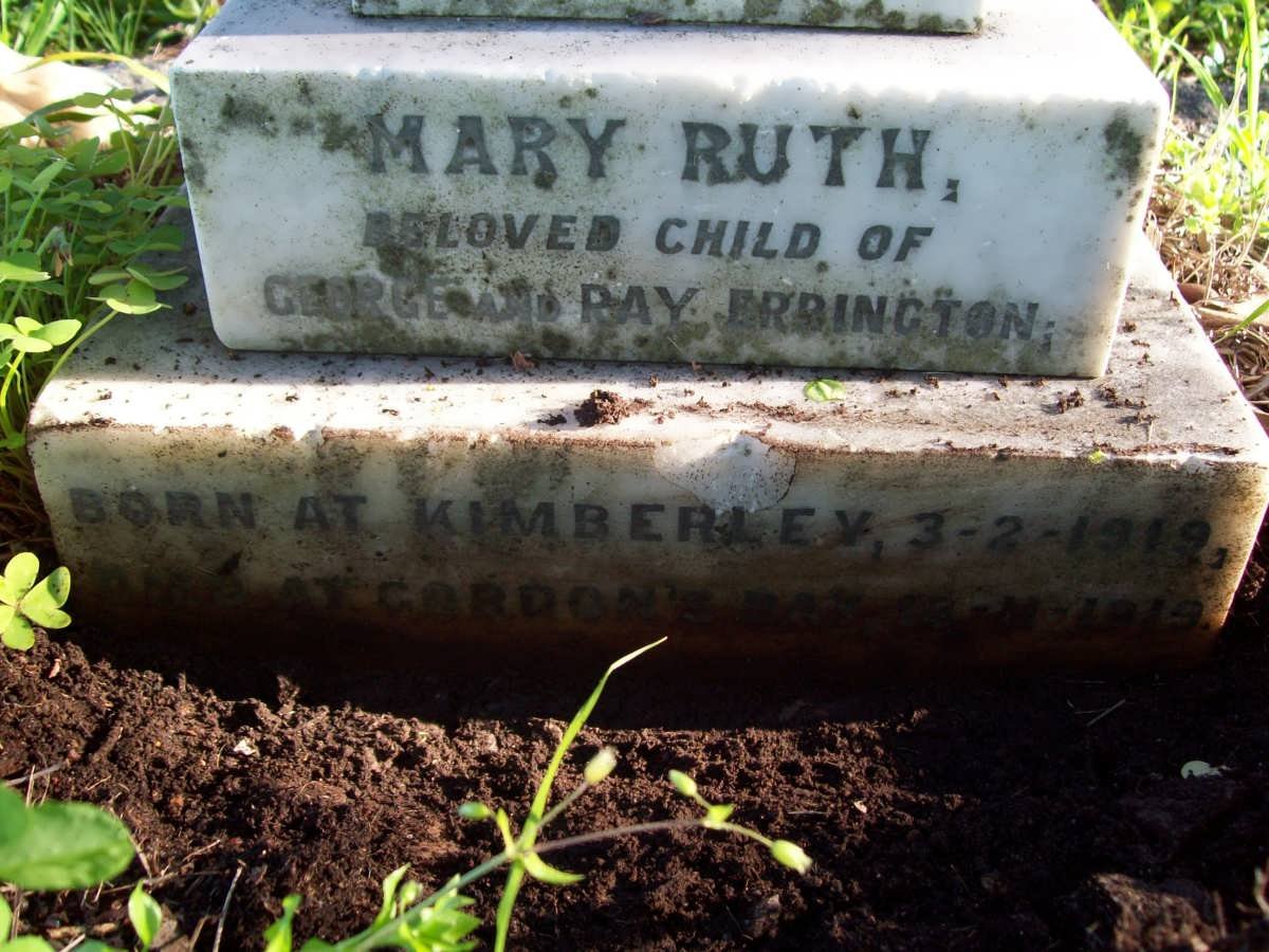 ERRINGTON Mary Ruth 1919-1919