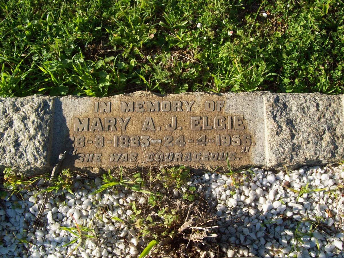 ELGIE Mary A.J. 1883-1956