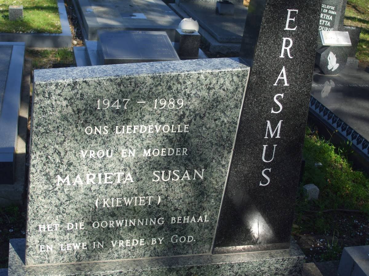 ERASMUS Marieta Susan 1947-1989