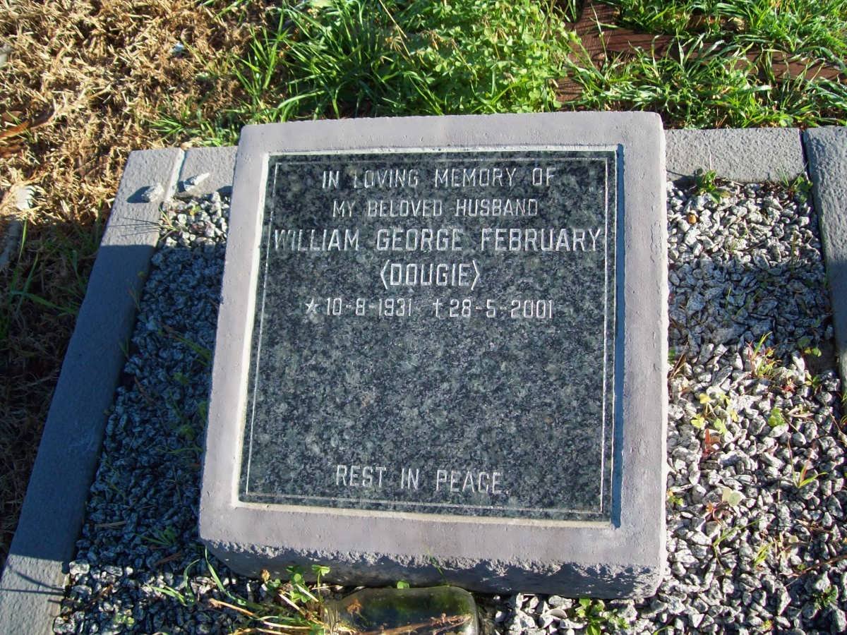 FEBRUARY William George 1931-2001