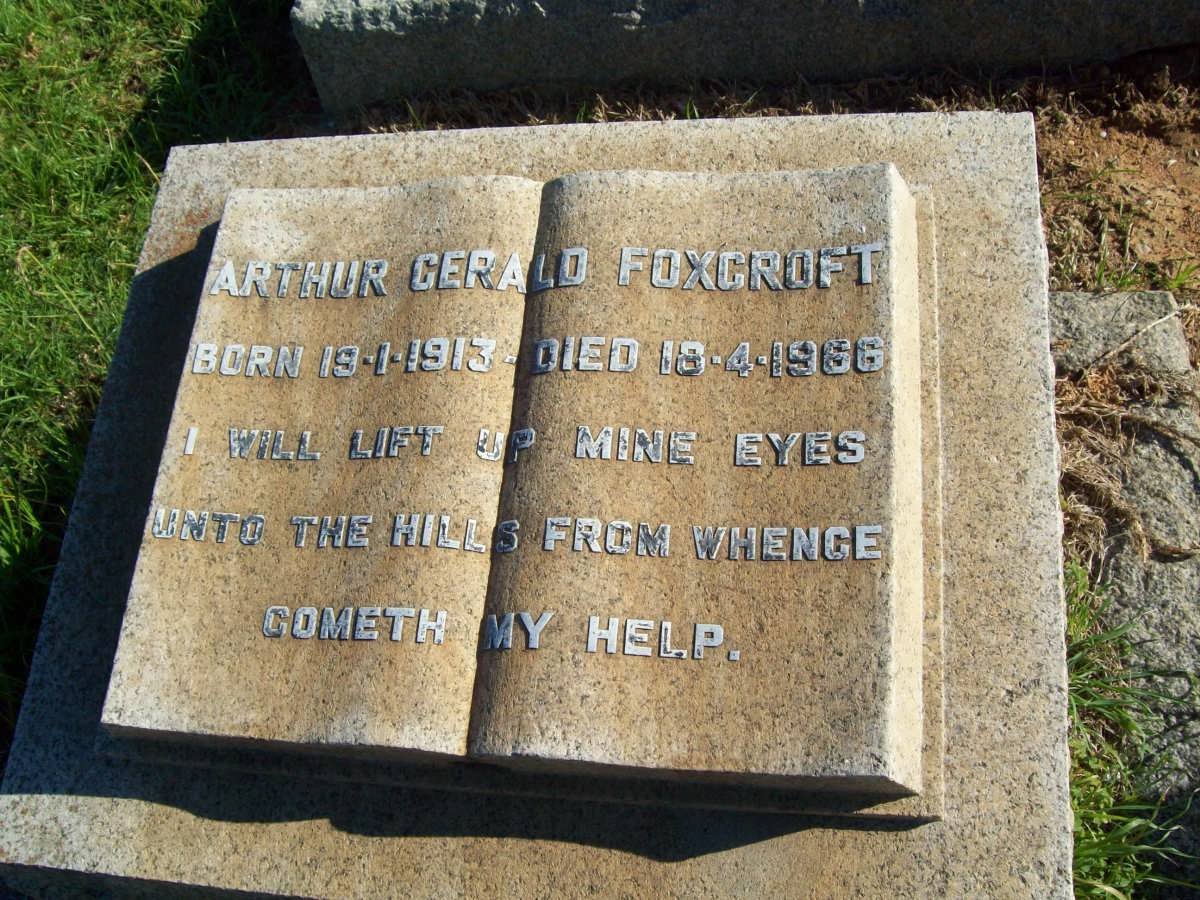 FOXCROFT Arthur Gerald 1913-1966